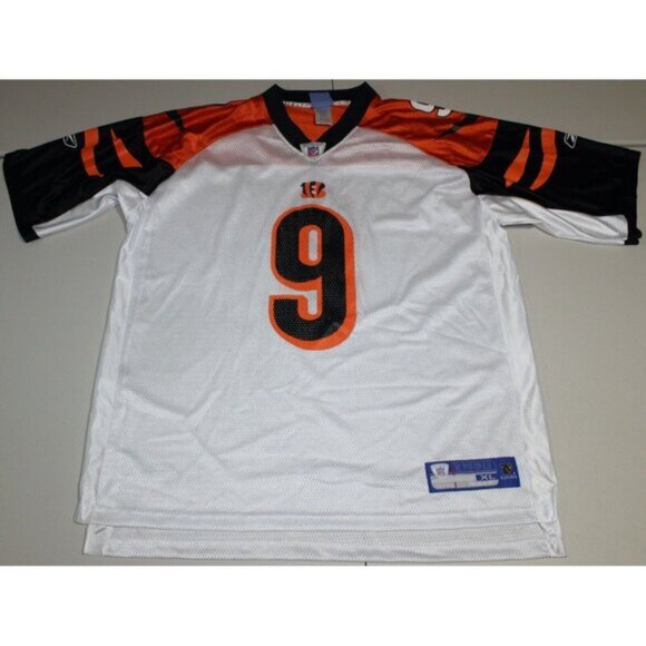 NFL Football Cincinnati Bengals Carson Palmer #9 Sewn Jersey XL Reebok White - Picture 1 of 5
